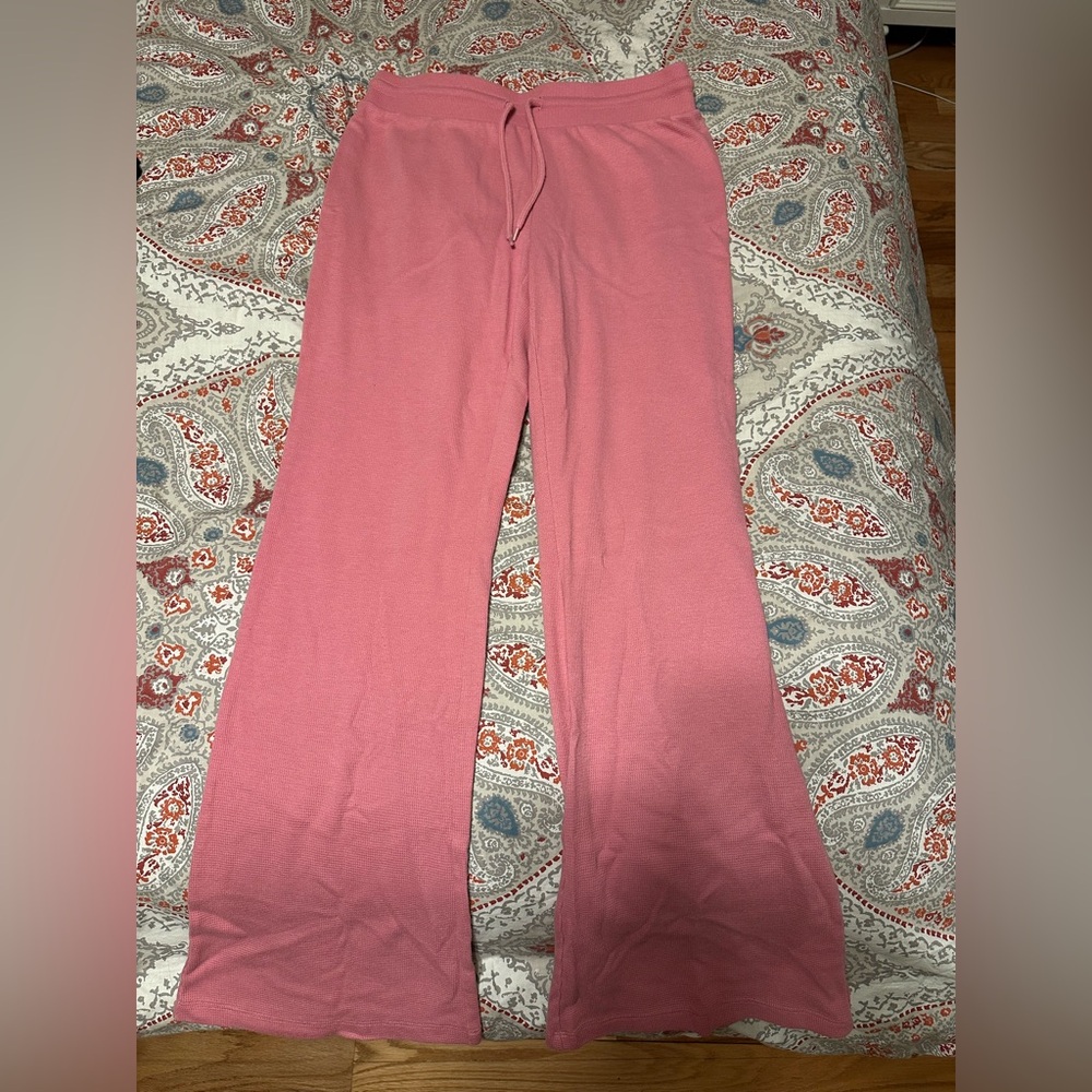 Aritzia Sunday Best Pink Waffle Knit Set - Picture 4 of 5